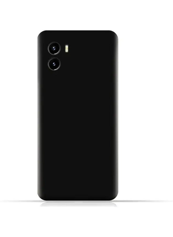 Protective Cover For Vivo Y15s , Slim Fit Soft  Back TPU Case Flexible Silicone Cover Compatible For Vivo Y15s - Black